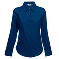 Oxford Blue - Side - Fruit Of The Loom Ladies Lady-Fit Long Sleeve Oxford Shirt