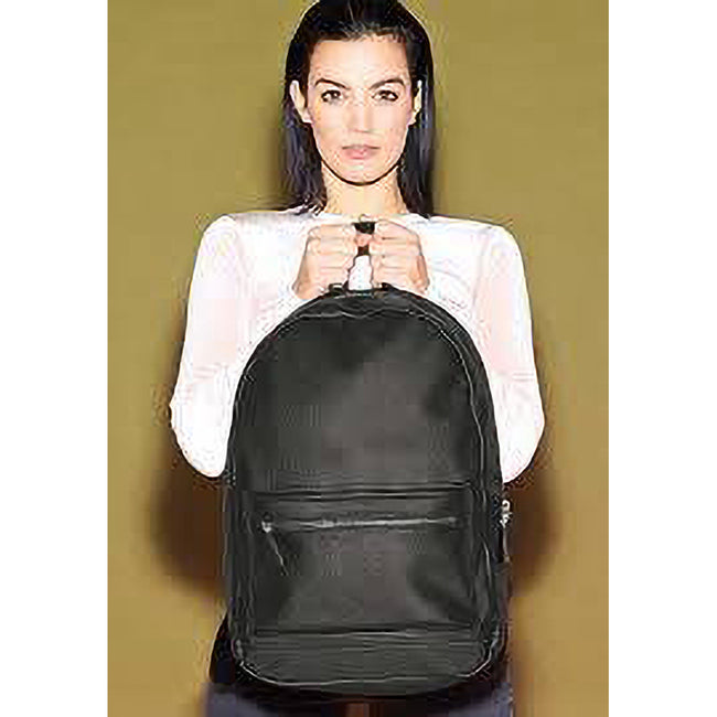 Black - Lifestyle - Bagbase Faux Leather Fashion Backpack