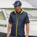 Fluorescent Orange-Navy - Side - Result Safeguard Mens Reversible Soft Padded Safety Gilet