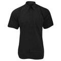 Black - Front - Fruit Of The Loom Mens Short Sleeve Poplin Shirt