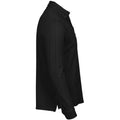Black - Side - Tee Jays Mens Long Sleeve Fashion Stretch Polo