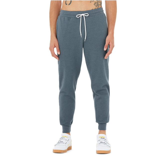 Slate Heather - Back - Bella + Canvas Unisex Jogger Sweatpants