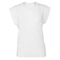 White - Front - Bella + Canvas Womens-Ladies Flowy Muscle Tee