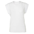 White - Front - Bella + Canvas Womens-Ladies Flowy Muscle Tee