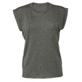 Dark Grey Heather - Front - Bella + Canvas Womens-Ladies Flowy Muscle Tee