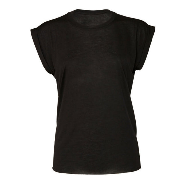 Black - Front - Bella + Canvas Womens-Ladies Flowy Muscle Tee