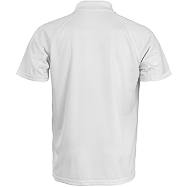 White - Back - Spiro Impact Mens Performance Aircool Polo T-Shirt