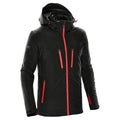 Black-Bright Red - Side - Stormtech Mens Matrix System Jacket