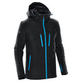 Black-Electric Blue - Side - Stormtech Mens Matrix System Jacket