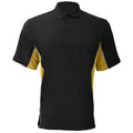 Black-Sun Yellow-White - Front - Gamegear® Mens Track Pique Short Sleeve Polo Shirt Top