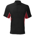 Black-Red-White - Front - Gamegear® Mens Track Pique Short Sleeve Polo Shirt Top