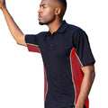 Black-Red-White - Side - Gamegear® Mens Track Pique Short Sleeve Polo Shirt Top
