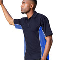 Navy-Light Blue-White - Side - Gamegear® Mens Track Pique Short Sleeve Polo Shirt Top