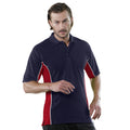 Navy-Red-White - Back - Gamegear® Mens Track Pique Short Sleeve Polo Shirt Top