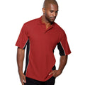 Red-Black-White - Side - Gamegear® Mens Track Pique Short Sleeve Polo Shirt Top