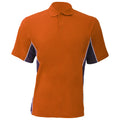 Orange-Graphite-White - Front - Gamegear® Mens Track Pique Short Sleeve Polo Shirt Top