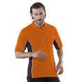Orange-Graphite-White - Back - Gamegear® Mens Track Pique Short Sleeve Polo Shirt Top