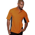 Orange-Graphite-White - Side - Gamegear® Mens Track Pique Short Sleeve Polo Shirt Top