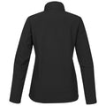 Black- Azure Blue - Back - Stormtech Womens-Ladies Orbiter Softshell Jacket