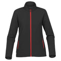 Black-Bright Red - Front - Stormtech Womens-Ladies Orbiter Softshell Jacket