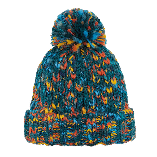 Retro Twist - Back - Beechfield Unisex Twister Pop Pom Beanie