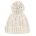 Oatmeal - Front - Beechfield Unsiex Adults Cable Knit Melange Beanie