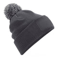 Graphite Grey-Light Grey - Front - Beechfield Unisex Adults Snowstar Printers Beanie
