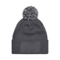 Graphite Grey-Light Grey - Back - Beechfield Unisex Adults Snowstar Printers Beanie