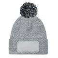 Heather Grey-Black - Back - Beechfield Unisex Adults Snowstar Printers Beanie