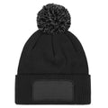 Black-Graphite - Back - Beechfield Unisex Adults Snowstar Printers Beanie