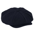 Navy Herringbone - Front - Beechfield Unisex Adults Heritage Baker Boy Cap