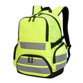 Hi-Vis Yellow - Front - Shugon London Pro Hi-Vis Backpack (Pack Of 2)