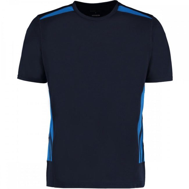 Navy-Electric Blue - Front - Gamegear® Mens Cooltex Short Sleeve Training T-Shirt