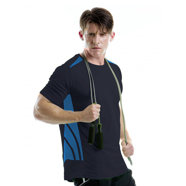 Navy-Electric Blue - Back - Gamegear® Mens Cooltex Short Sleeve Training T-Shirt