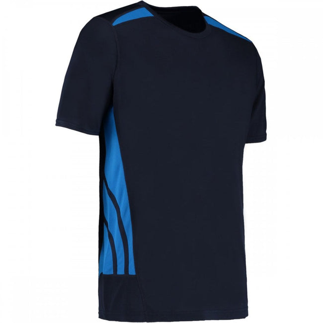 Navy-Electric Blue - Side - Gamegear® Mens Cooltex Short Sleeve Training T-Shirt