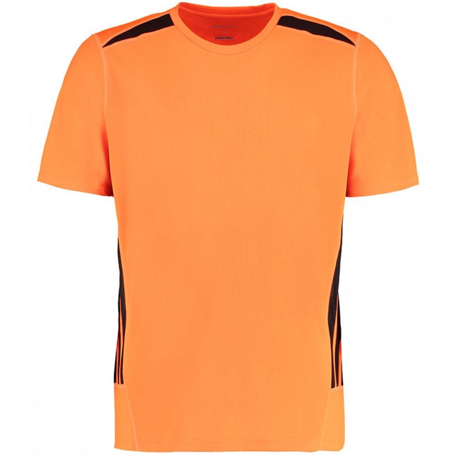 Fluorescent Orange-Black - Front - Gamegear® Mens Cooltex Short Sleeve Training T-Shirt