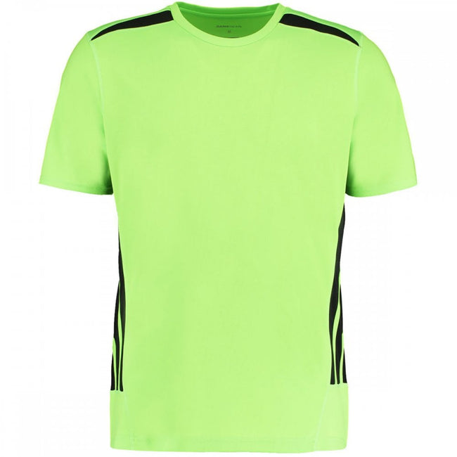 Fluorescent Lime-Black - Front - Gamegear® Mens Cooltex Short Sleeve Training T-Shirt