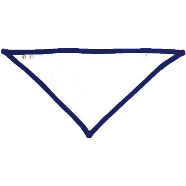 White-Nautical Navy - Side - Babybugz Baby Plain Bandana Bib (Pack of 2)