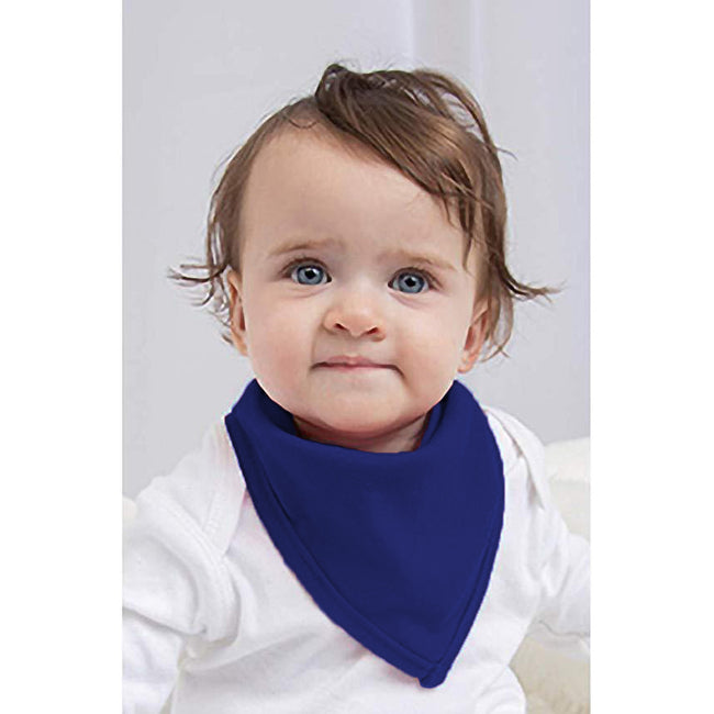 White-Nautical Navy - Lifestyle - Babybugz Baby Plain Bandana Bib (Pack of 2)