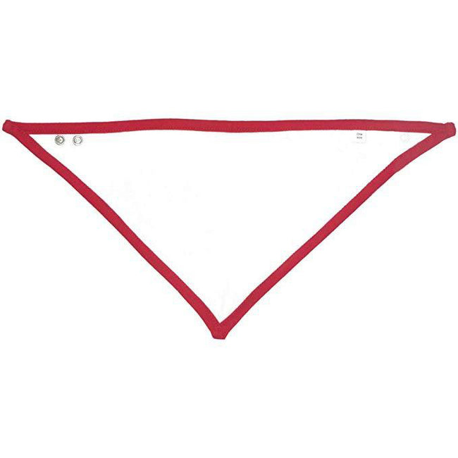 White-Red - Side - Babybugz Baby Plain Bandana Bib (Pack of 2)