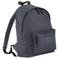 Graphite - Front - Bagbase Fashion Backpack - Rucksack (18 Litres) (Pack of 2)