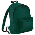 Bottle Green - Front - Bagbase Fashion Backpack - Rucksack (18 Litres) (Pack of 2)