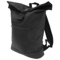 Black - Front - Bagbase Roll-Top Backpack - Rucksack - Bag (12 Litres) (Pack of 2)