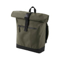 Military Green - Front - Bagbase Roll-Top Backpack - Rucksack - Bag (12 Litres) (Pack of 2)