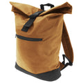 Caramel - Front - Bagbase Roll-Top Backpack - Rucksack - Bag (12 Litres) (Pack of 2)
