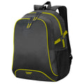 Black-Yellow - Front - Shugon Osaka Basic Backpack - Rucksack Bag (30 Litre) (Pack of 2)