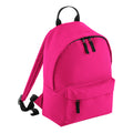 Fuchsia-Graphite - Front - Bagbase Junior Fashion Backpack - Rucksack (14 Litres) (Pack of 2)