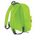Lime-graphite - Back - Bagbase Junior Fashion Backpack - Rucksack (14 Litres) (Pack of 2)