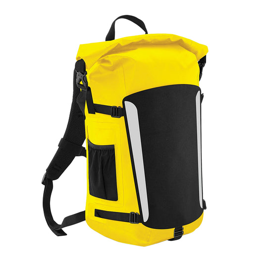 Yellow-Black - Front - Quadra Submerge 25 Litre Waterproof Backpack-Rucksack (Pack Of 2)