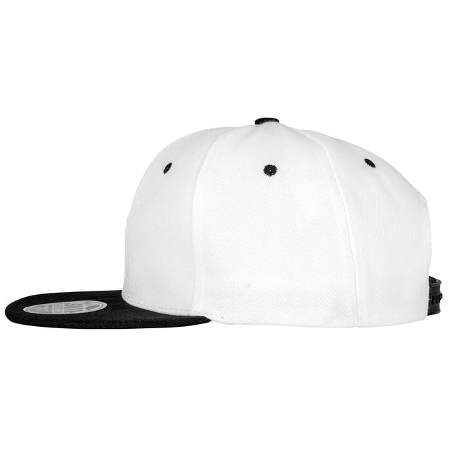 White-Black - Back - Result Unisex Core Bronx Original Flat Peak Snapback Dual Colour Cap (Pack of 2)